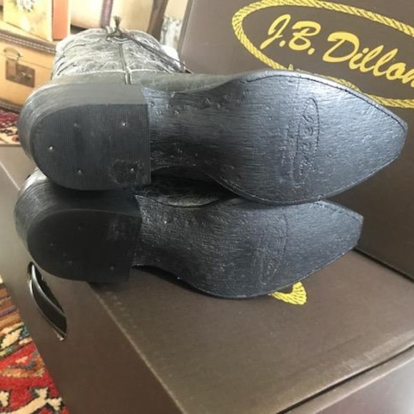 J.B. Dillion Stone Wash Cowboy Boots - Picture 3 of 8